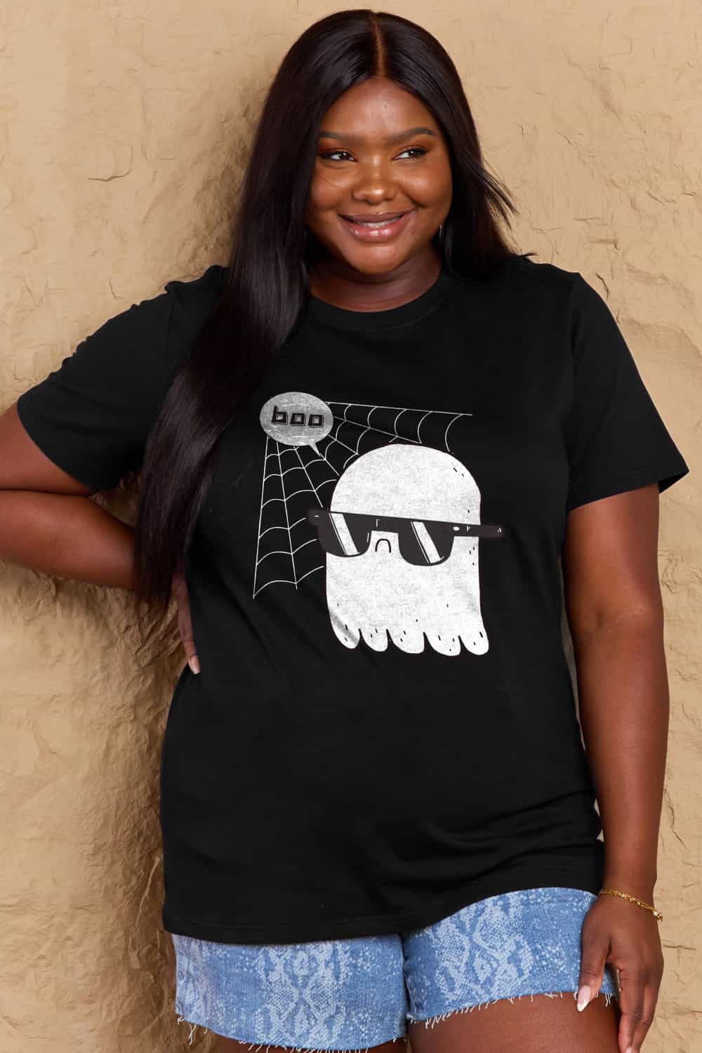 Charming Boo Graphic Cotton Tee