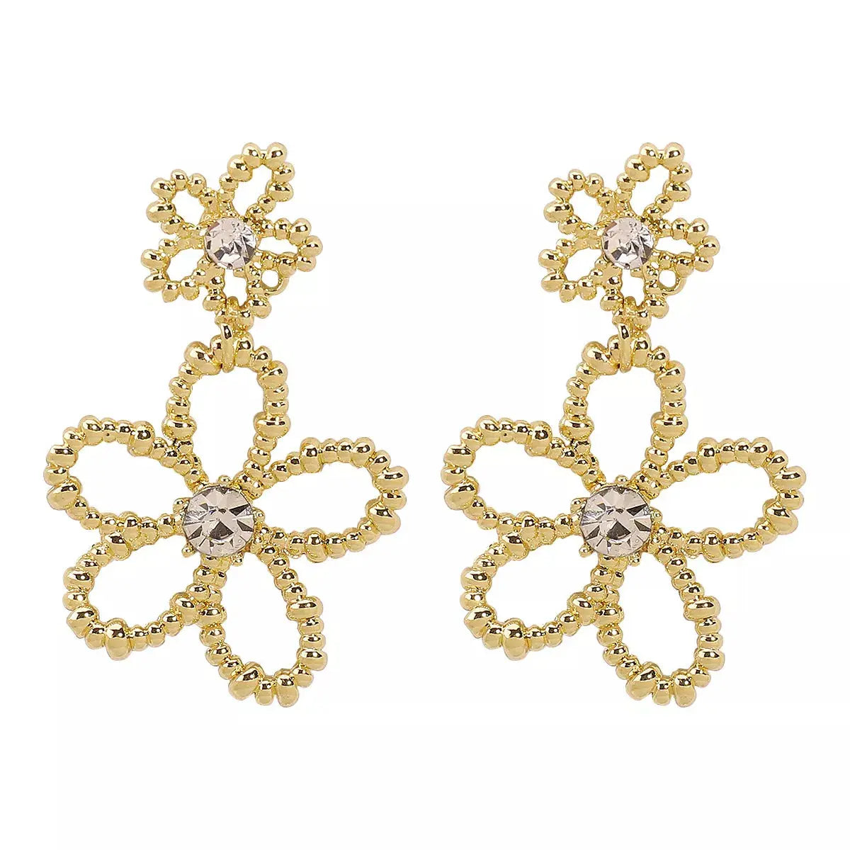 Alloy Floral Drop Earrings Simply Love