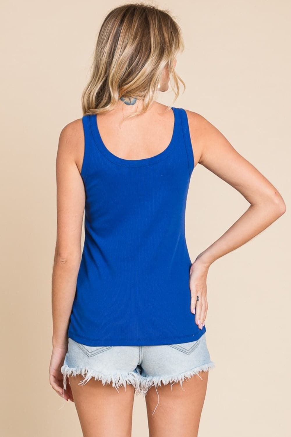 Culture Code Full Size Ribbed Scoop Neck Tank.