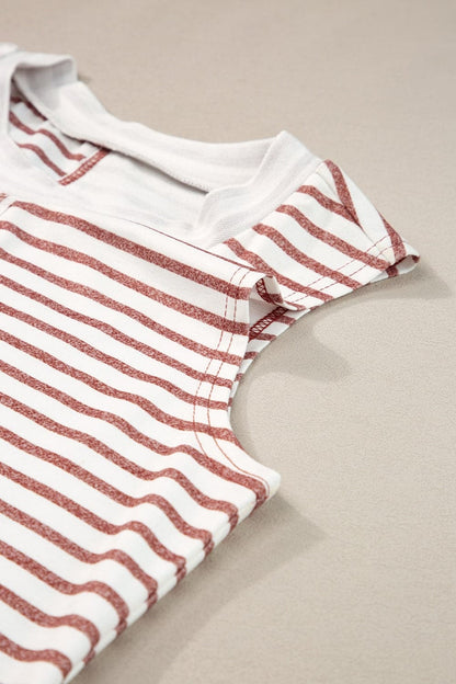 Striped Round Neck Tank.