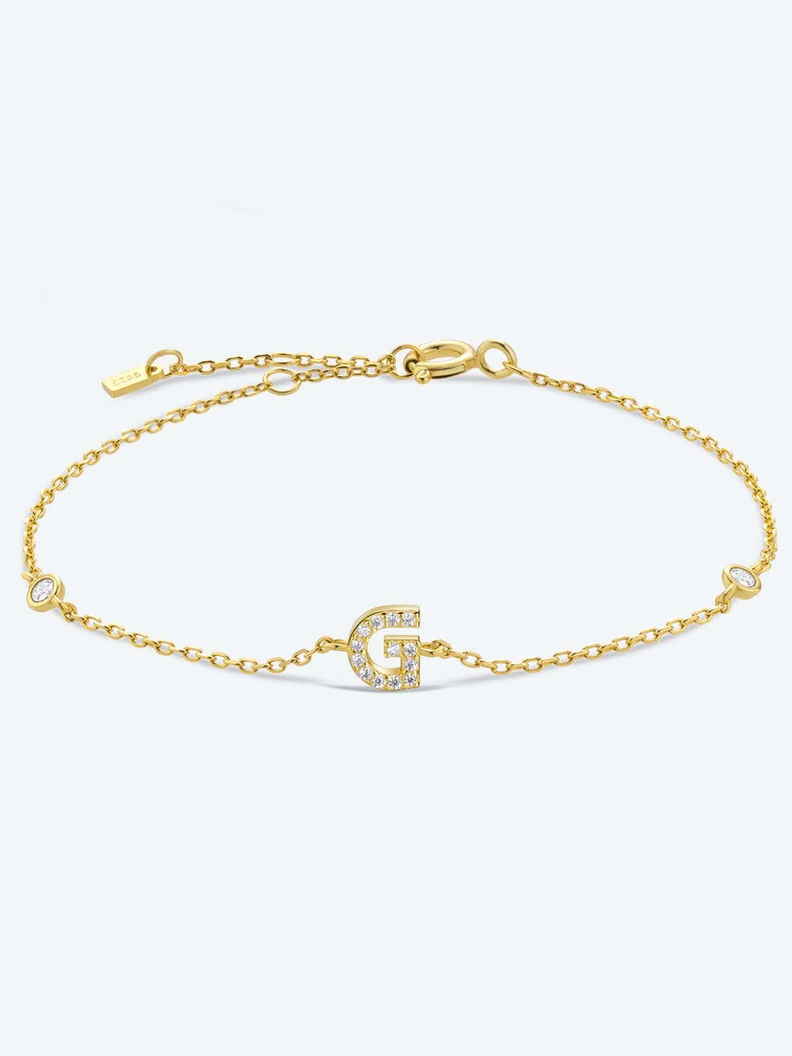 G To K Zircon 925 Sterling Silver Bracelet.