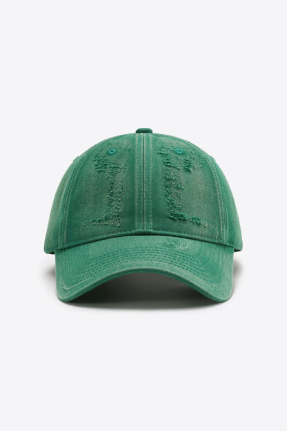 Distressed Adjustable Baseball Cap.