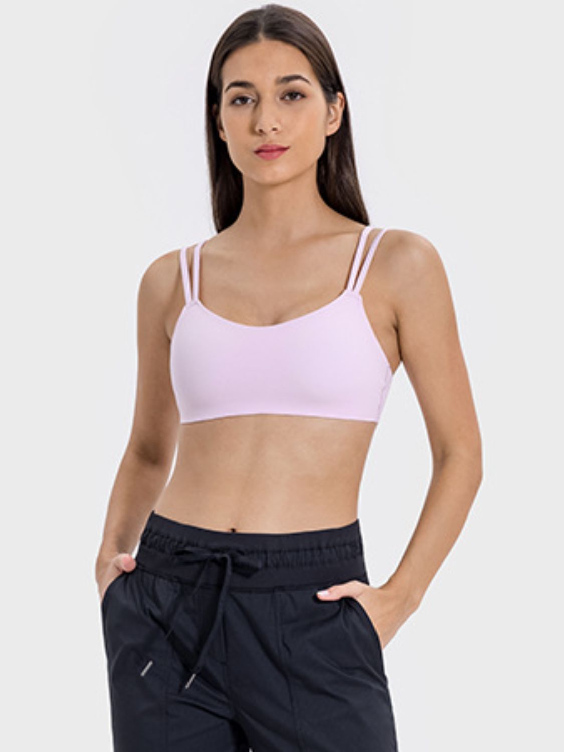 Scoop Neck Double Strap Active Cami Coco’s Tee Boutique