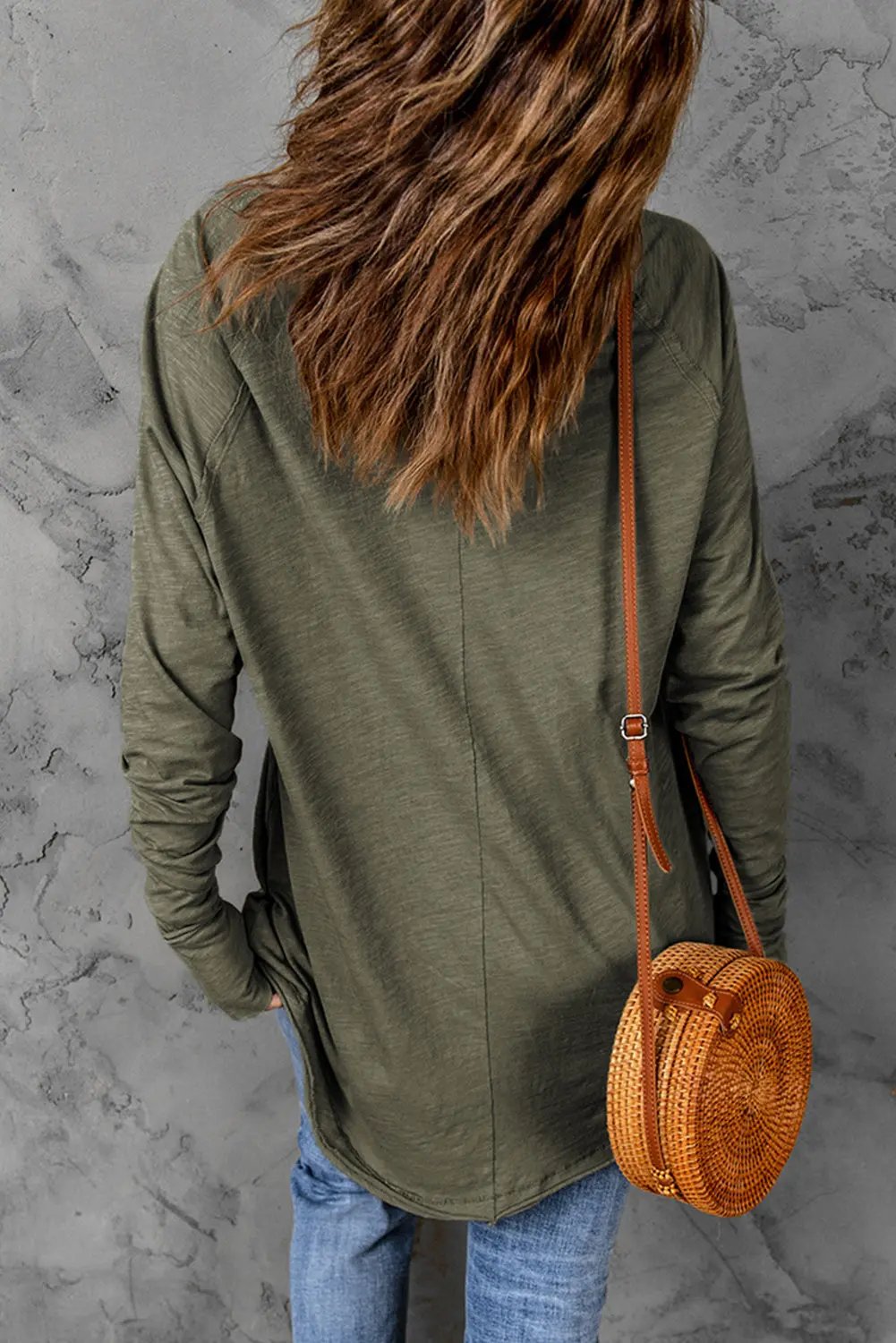 Thea Merry Christmas Trees Thumbhole Sleeve Graphic Long Sleeve Tee - Love Salve 