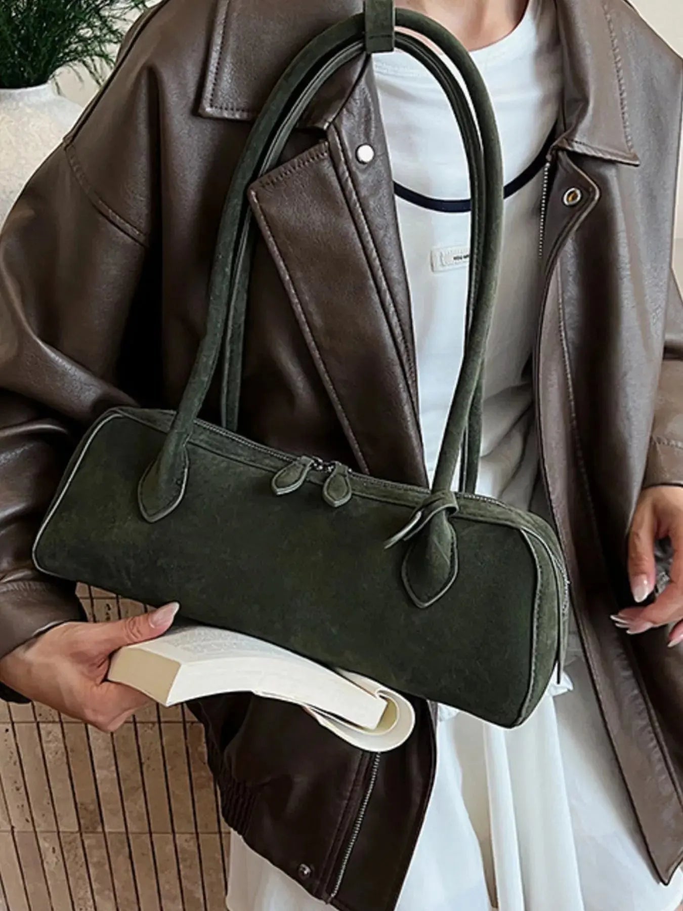Solid Color Shoulder Bag Simply Love