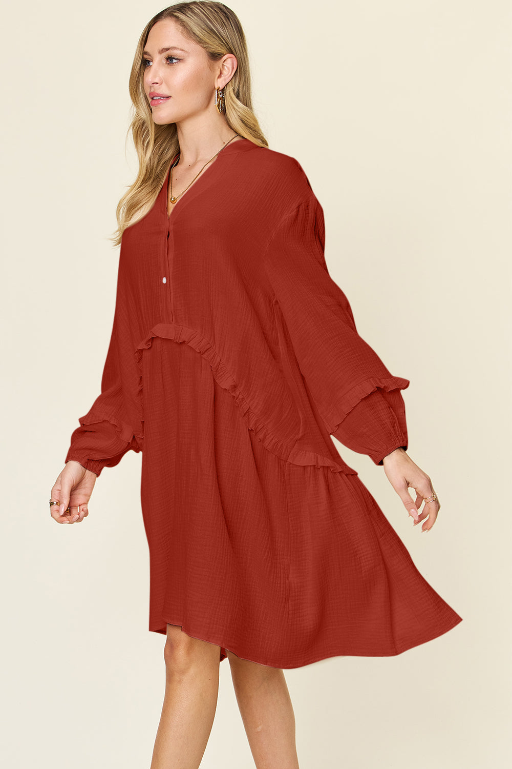 Double Take: Ruffle Trim Dress