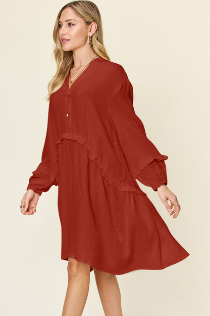 Double Take: Ruffle Trim Dress