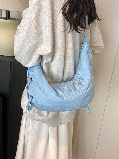 Large polyester crossbody bag