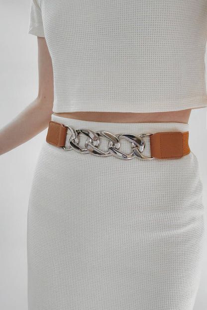 Chain Detail Elastic Belt.