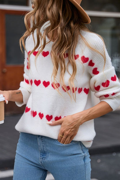 Heartwarming angel wings round neck long sleeve sweater