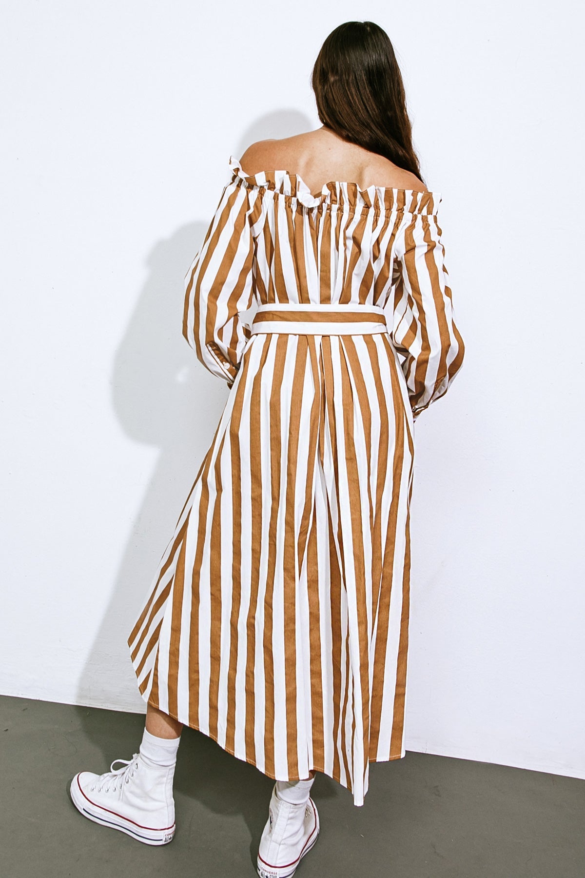 ERASE THE PAST WOVEN MIDI DRESS