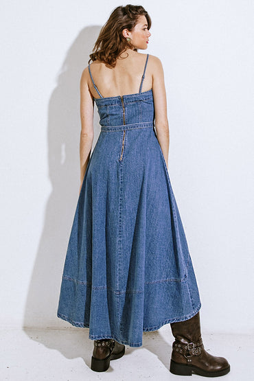 WEEKEND SCRIPT DENIM MIDI DRESS