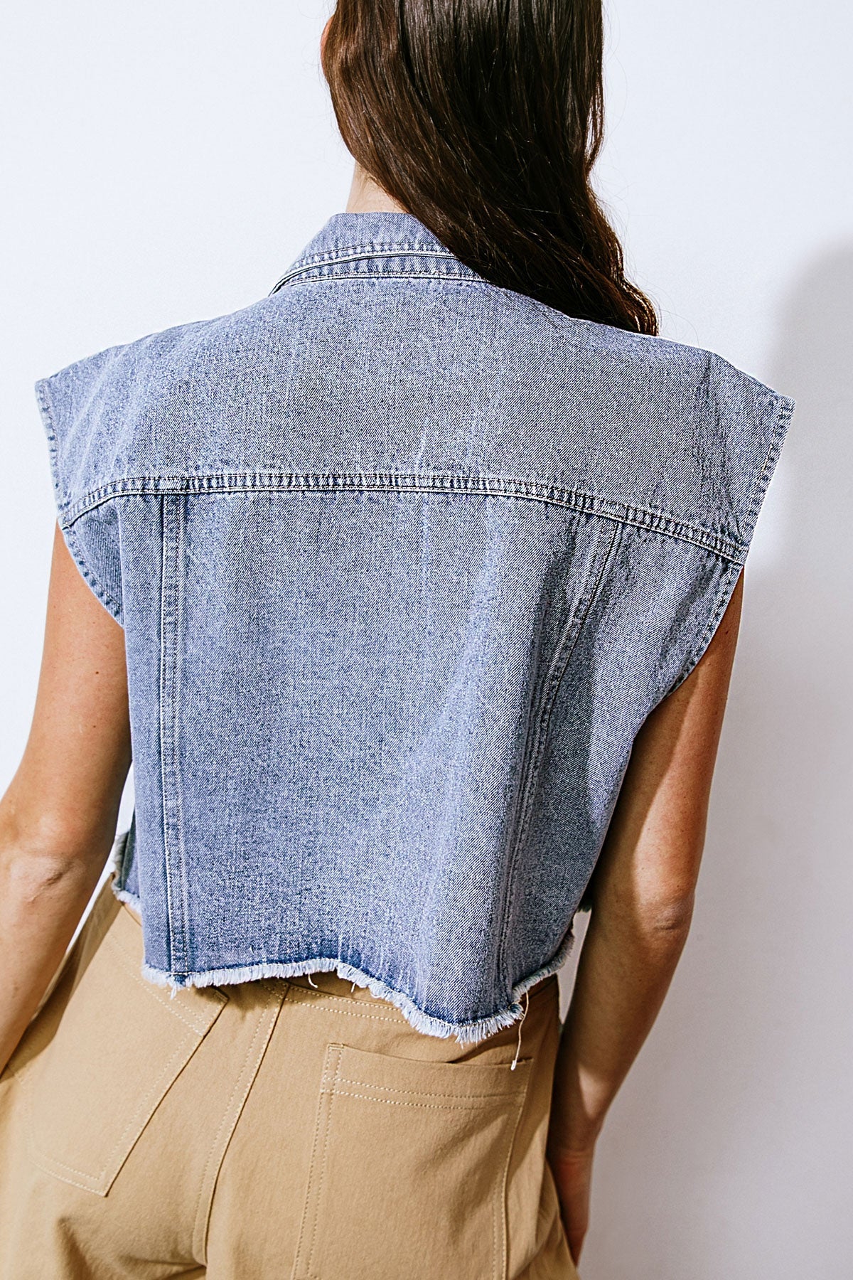 CLAIM TO FAME DENIM VEST