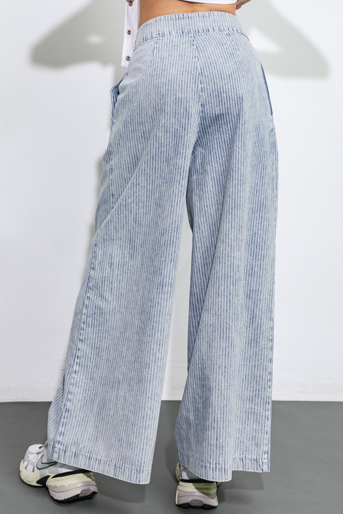 PLAY MY WAY STRIPED DENIM PANTS Flying Tomato