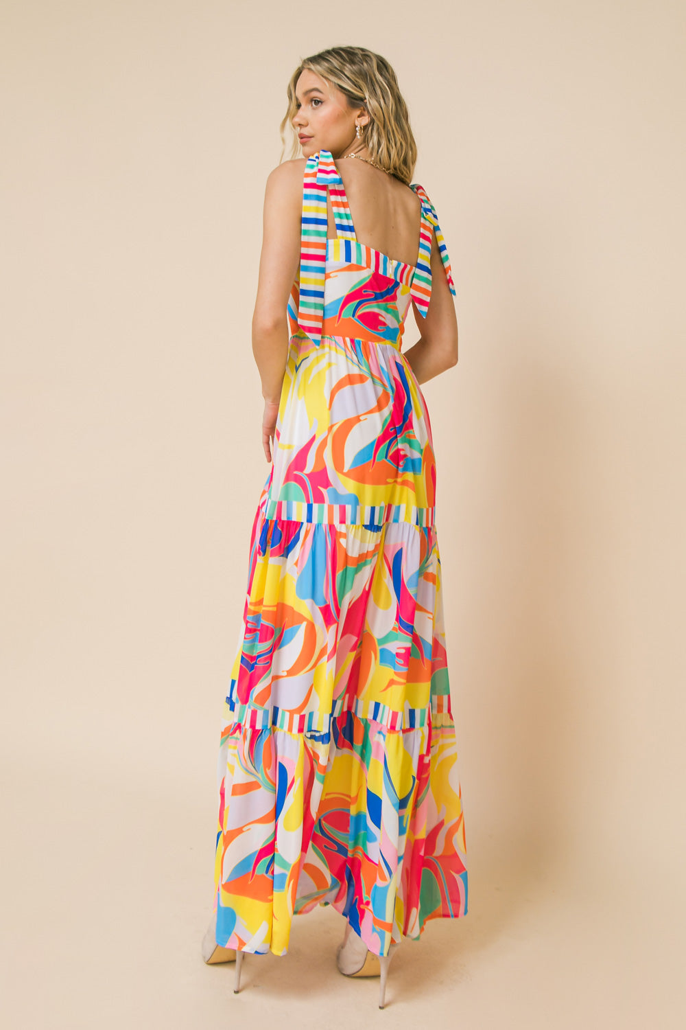 TEA PARTY WOVEN MAXI DRESS Flying Tomato