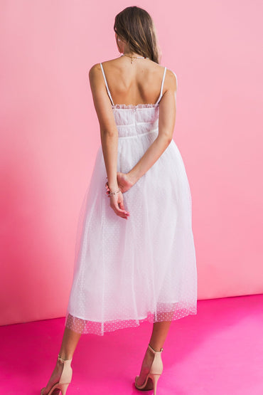 WON YOUR HEART TULLE MIDI DRESS - Love Salve 