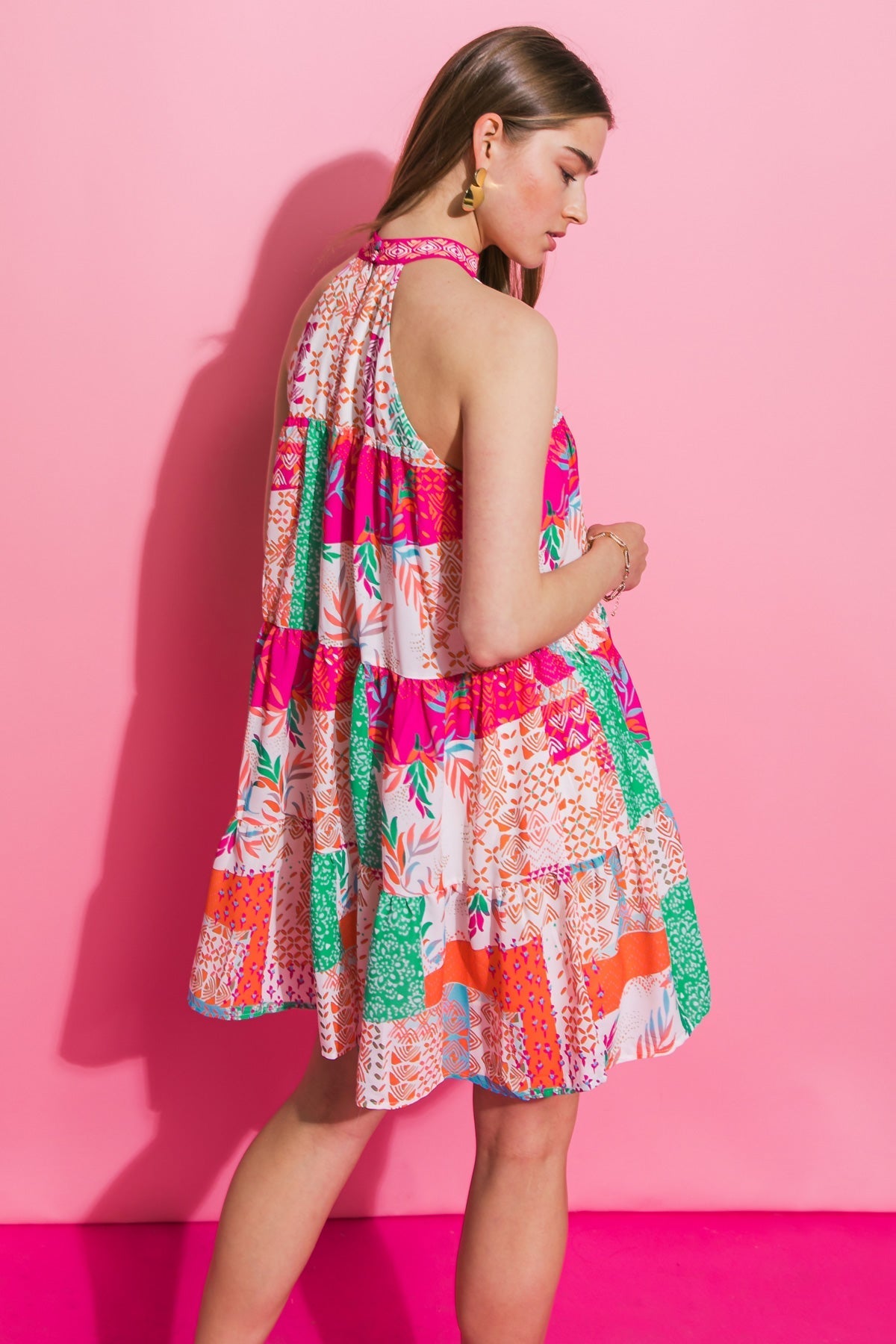 DELIGHTFUL PARTIES WOVEN MINI DRESS Flying Tomato