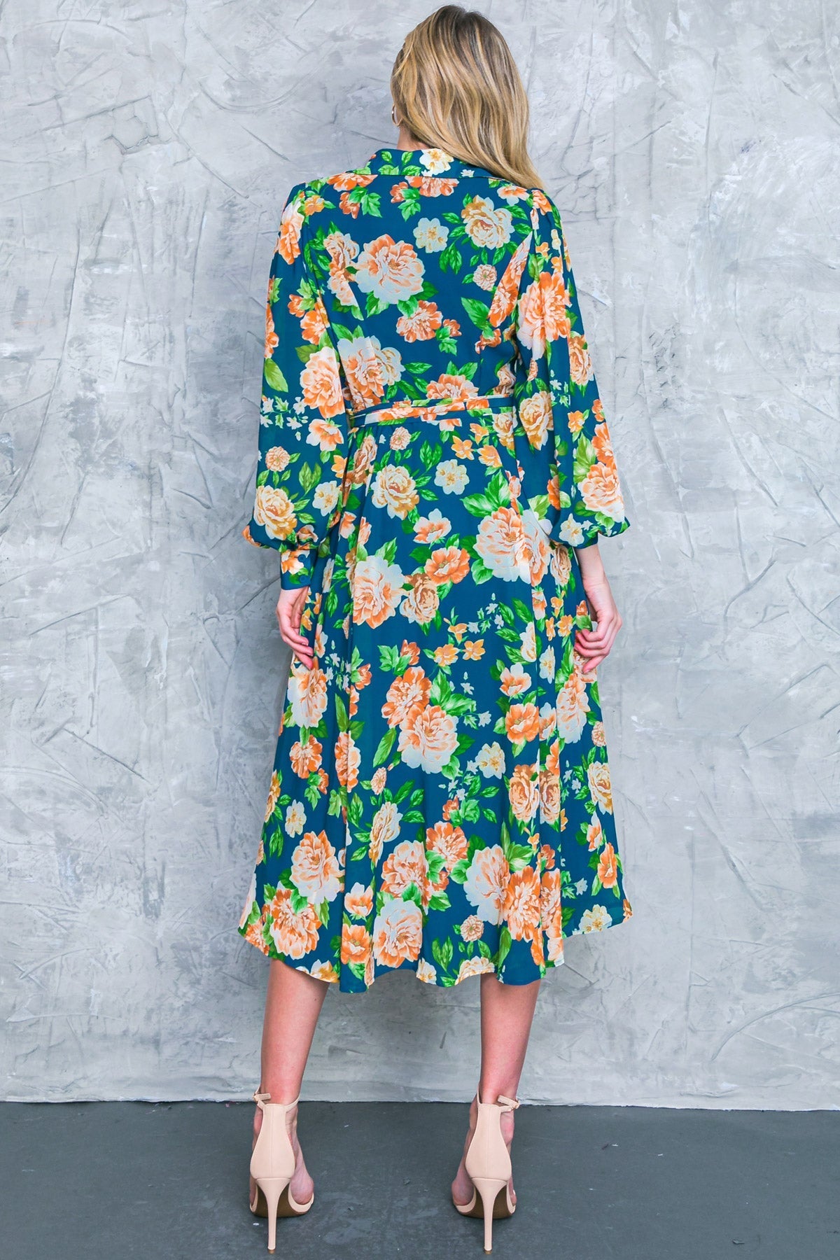 BUBBLY BLISS WOVEN MIDI SHIRT DRESS Flying Tomato