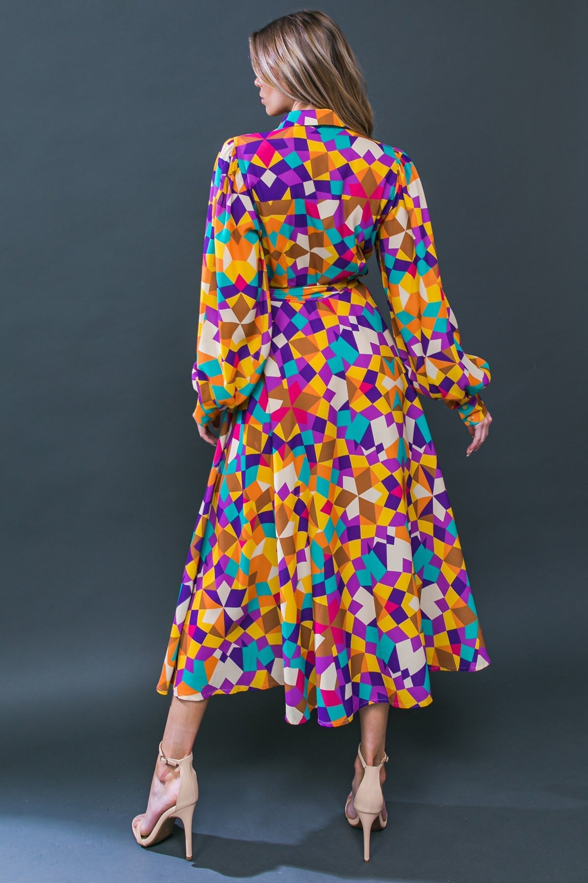 CHANGE IN THE AIR WOVEN MIDI DRESS Flying Tomato