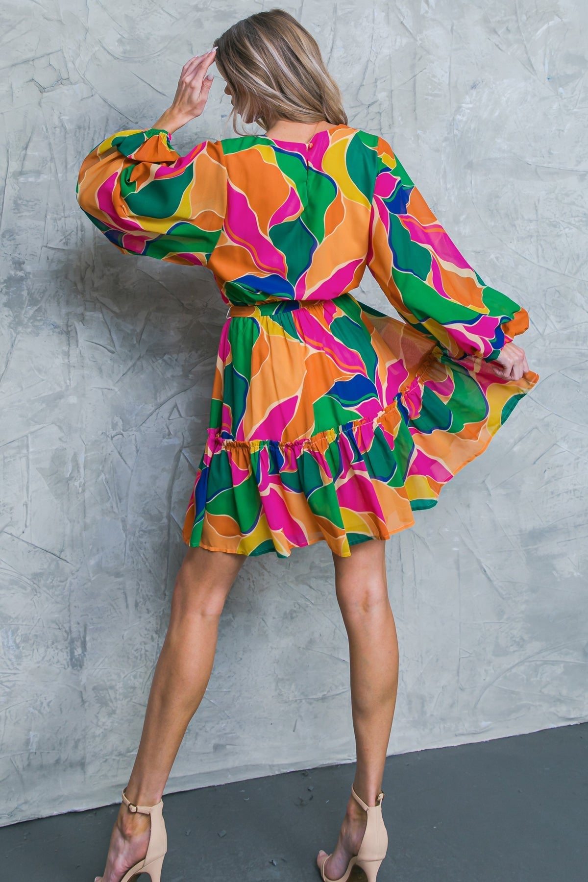 THANK ME LATER WOVEN MINI DRESS Flying Tomato