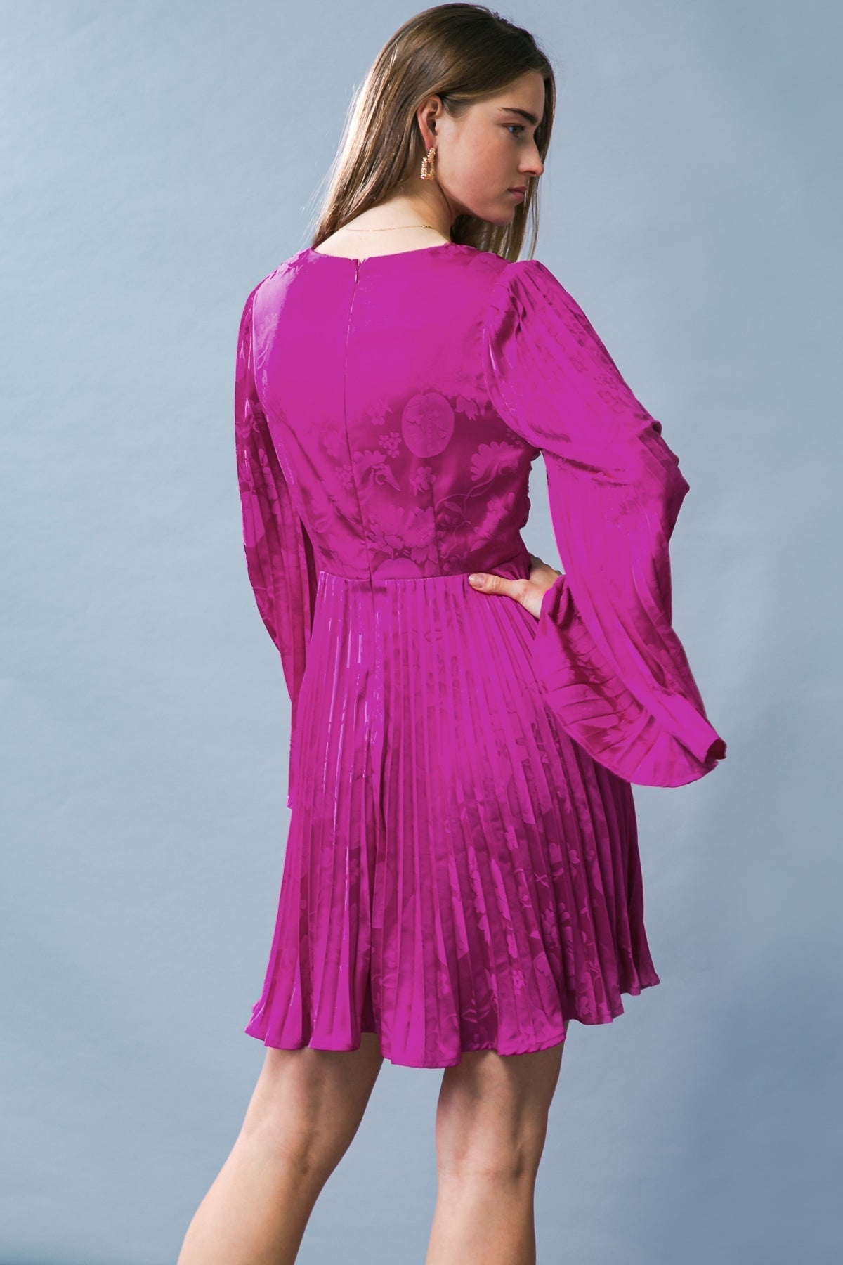 GRACEFUL ENTRANCE SATIN MINI DRESS Flying Tomato