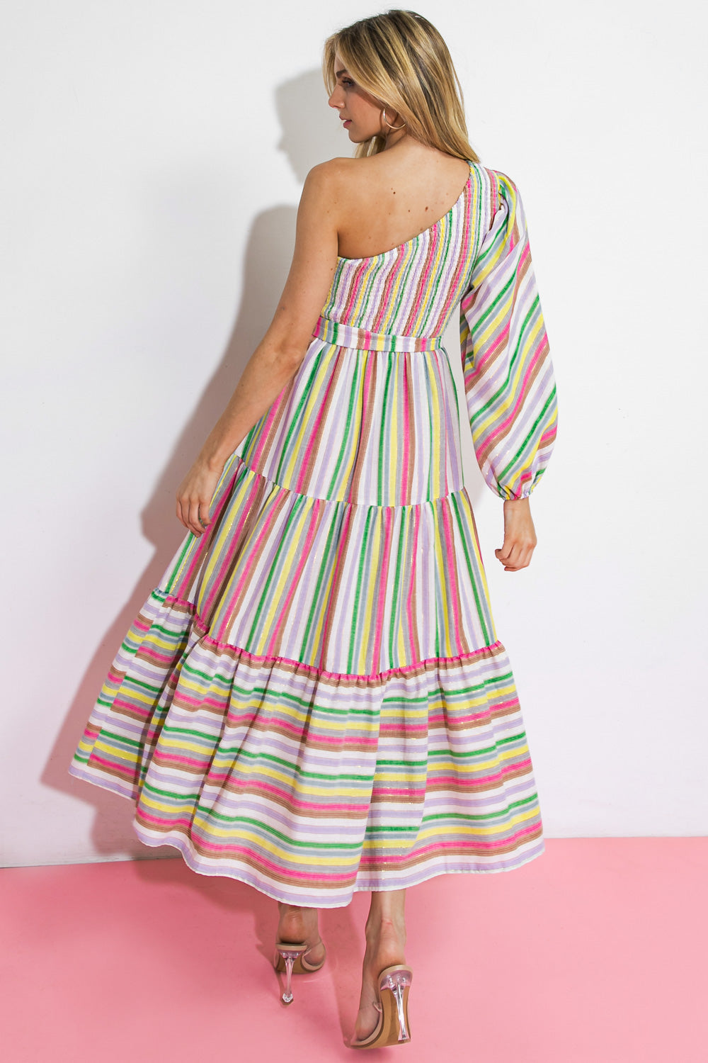 NO MATTER WHERE I GO WOVEN MIDI DRESS Flying Tomato