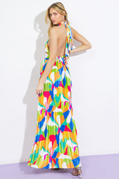 KEEP BLOOMING WOVEN MAXI DRESS