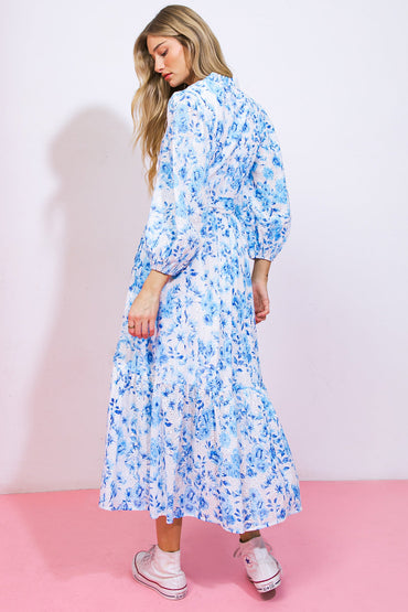 Spectacular Magic Woven Eyelet Midi Dress