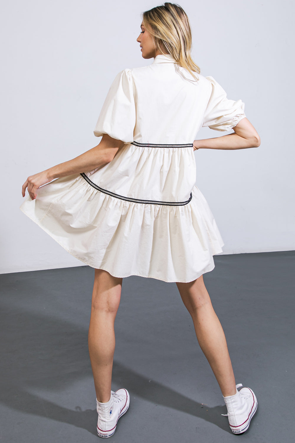 A WOW MOMENT WOVEN MINI DRESS Flying Tomato
