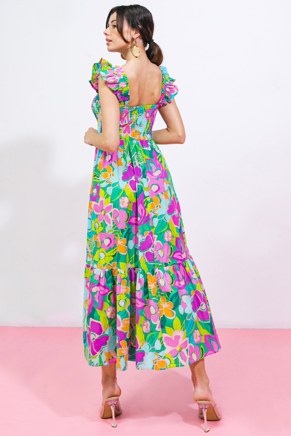 LOVE HAZE WOVEN MIDI DRESS Flying Tomato