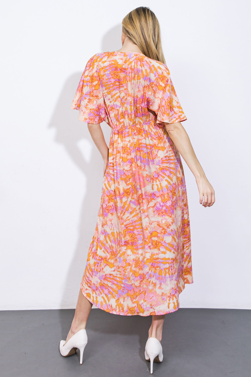 MOST WONDERFUL TIME WOVEN MIDI DRESS Flying Tomato