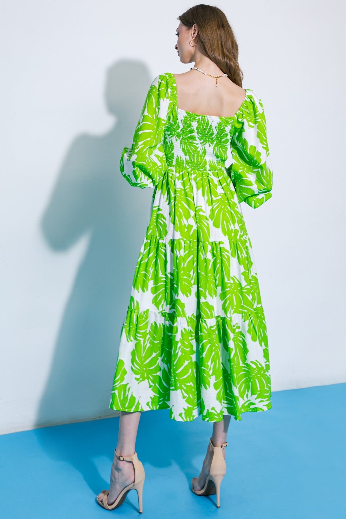 ALL THE DRAMA WOVEN MIDI DRESS Flying Tomato