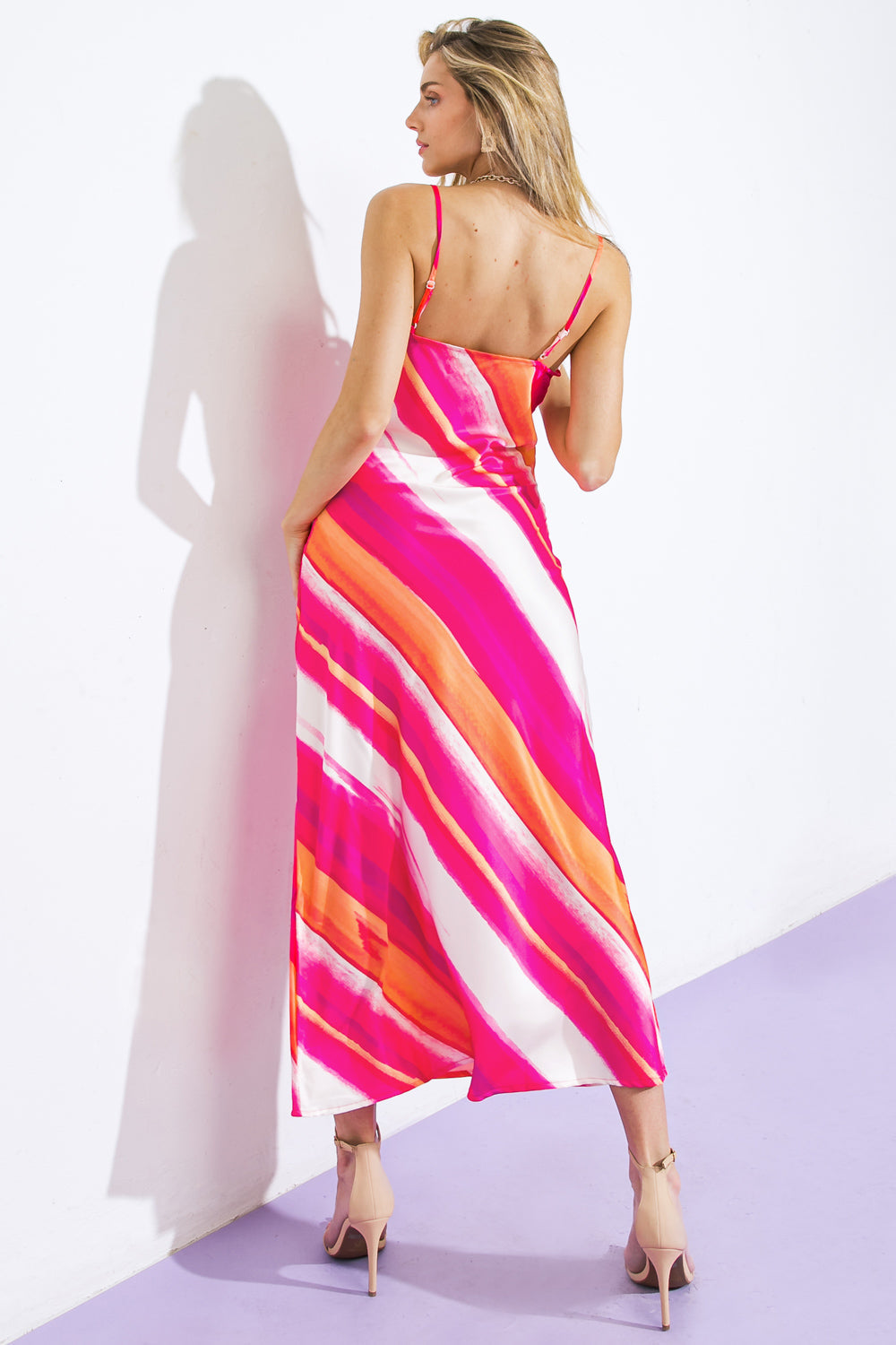 SPRING FLING WOVEN MIDI DRESS Flying Tomato
