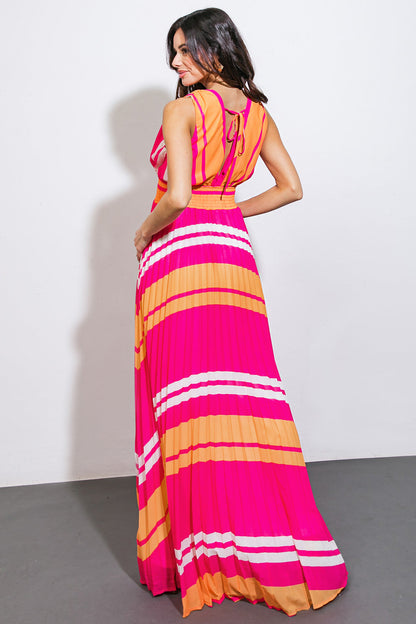 A QUICK TRIP WOVEN MAXI DRESS