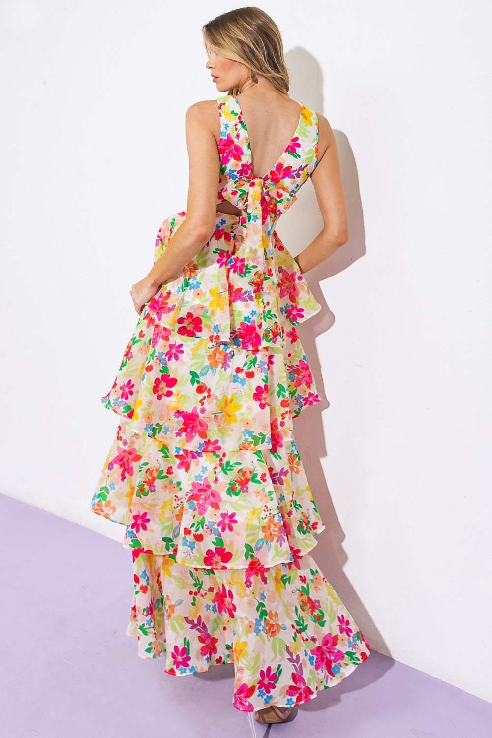 DEL REY HIGH RISE WOVEN MAXI DRESS Flying Tomato