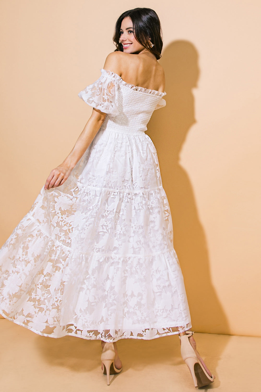 LOVE IN YOUR EYES WOVEN MIDI DRESS Flying Tomato