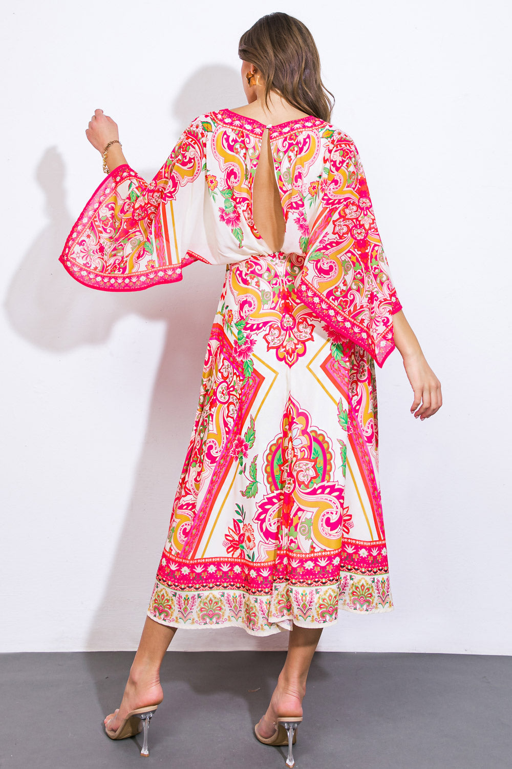 STUCK ON YOU WOVEN MIDI DRESS Flying Tomato