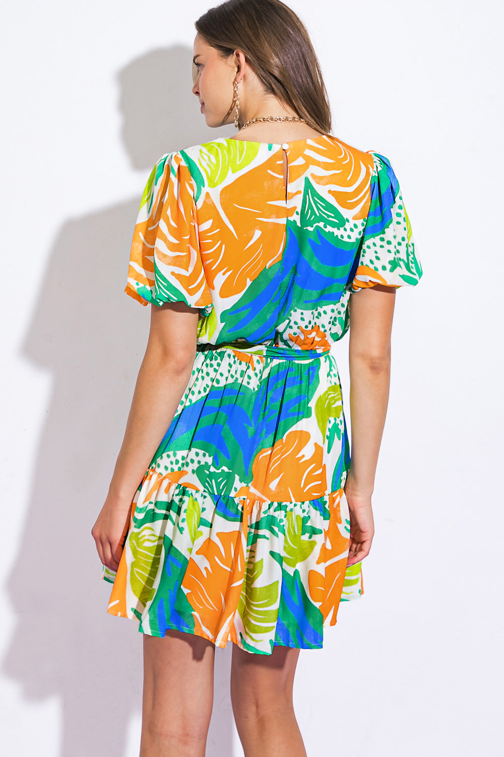 LISTEN TO THE MUSIC WOVEN MINI DRESS Flying Tomato