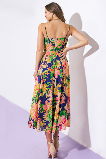 SWEETEST SOUL WOVEN MIDI DRESS