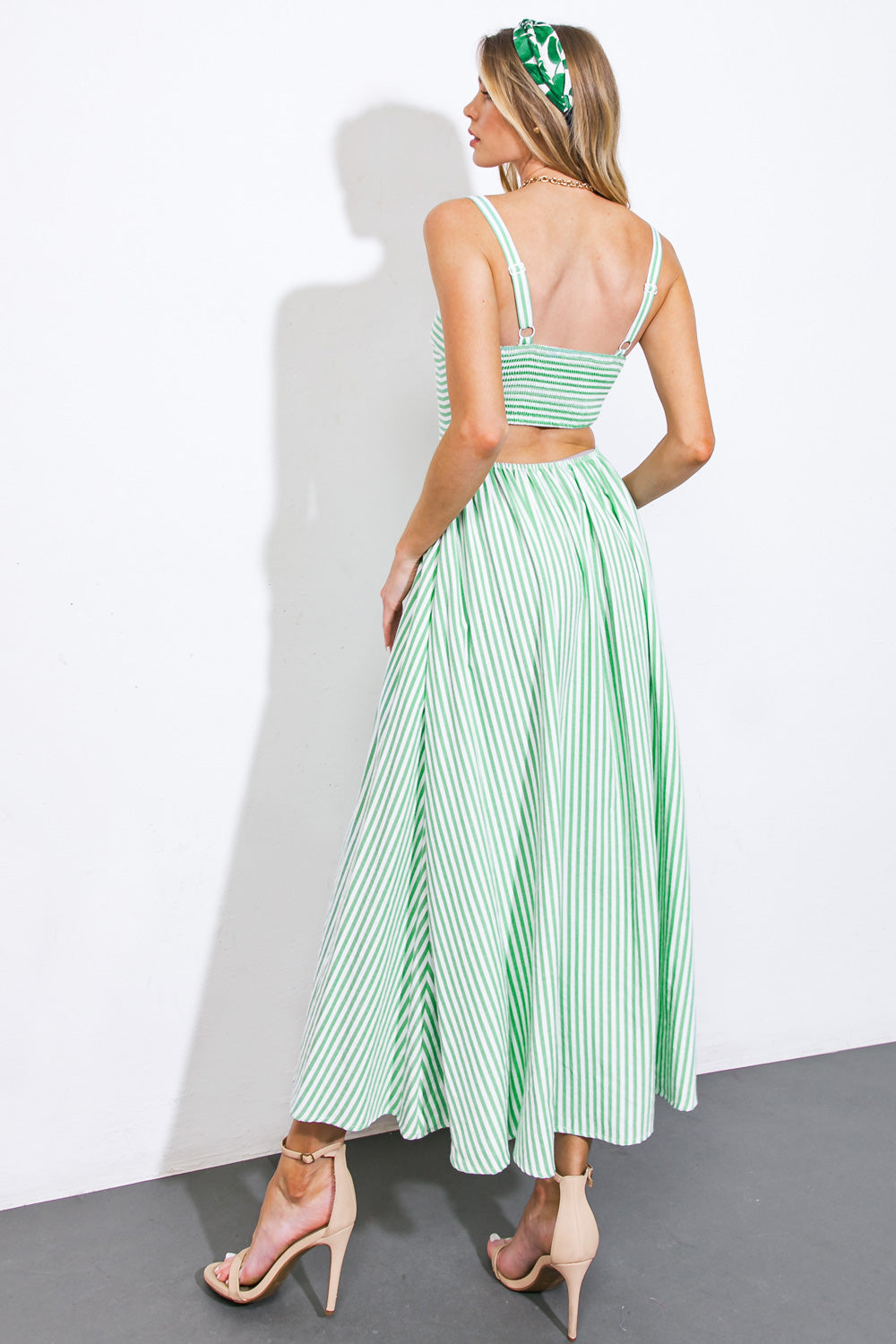 ATTRACTING LOOKS WOVEN MIDI DRESS Flying Tomato