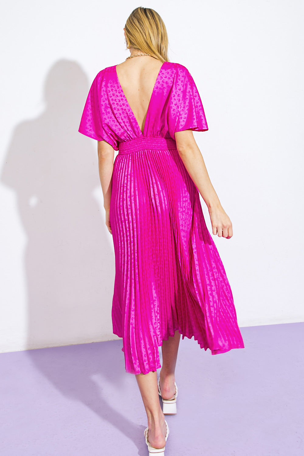 COWGIRL REPEAT SATIN MIDI DRESS Flying Tomato