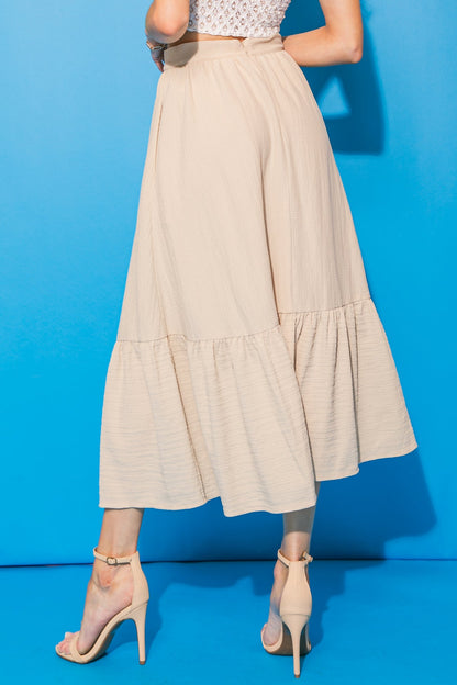 LOVELY MOOD WOVEN MIDI SKIRT