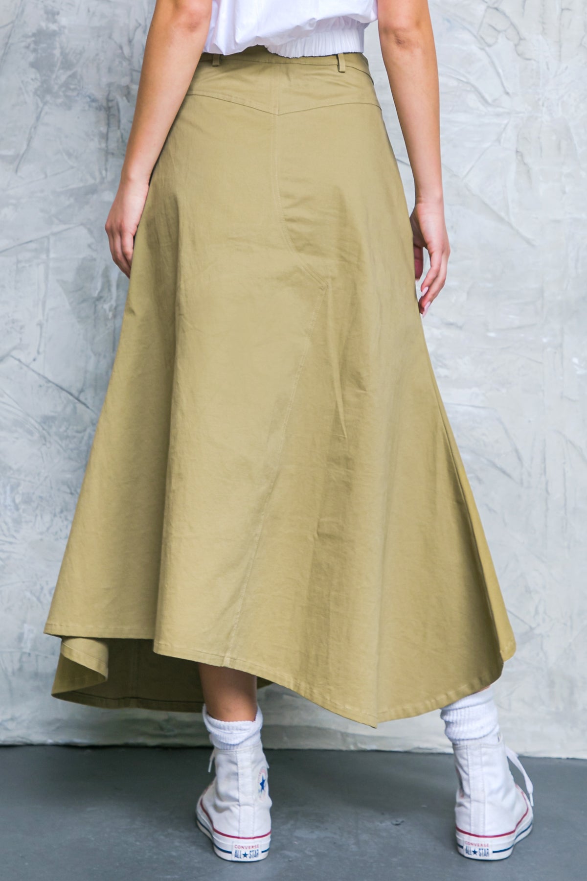 COMPLETE CRUSH TWILL MIDI SKIRT Flying Tomato