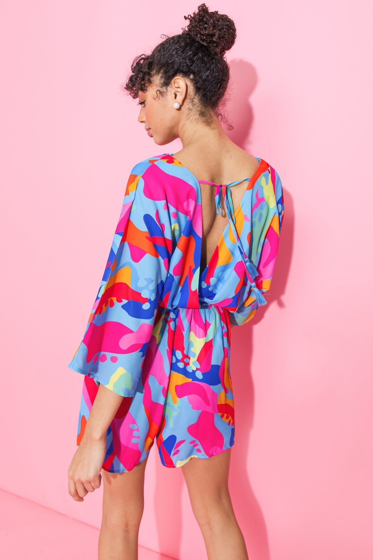 CHARMING INSPIRATION WOVEN ROMPER Flying Tomato
