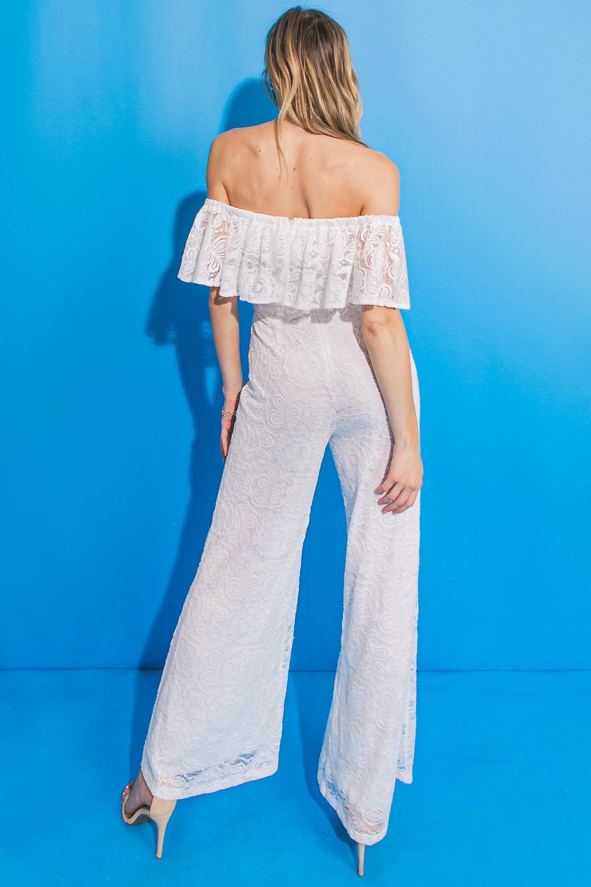 FATE INTERVENES WOVEN LACE JUMPSUIT