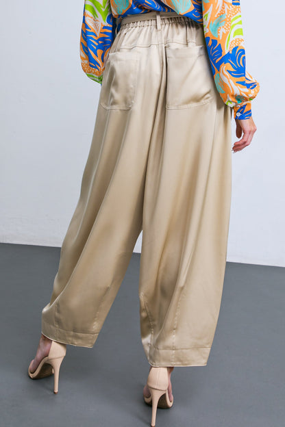 POWERFUL CHARM WOVEN SATIN PANTS