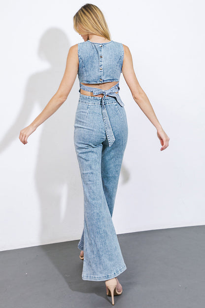 IT'S ANOTHER DAY DENIM JUMPSUIT