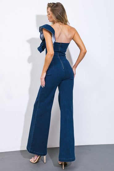 TIME AND PLACE DENIM JUMPSUIT