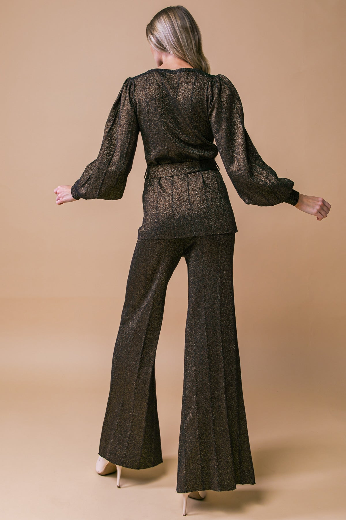 STUNNING STANCE METALLIC SWEATER TUNIN AND PANT SET Flying Tomato