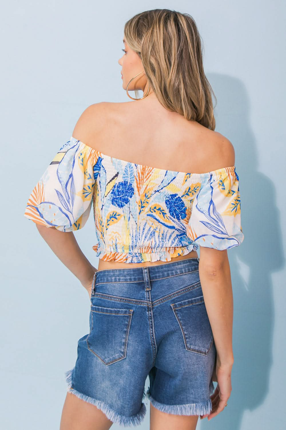 PARADISE ESCAPE OFF-SHOULDER TOP